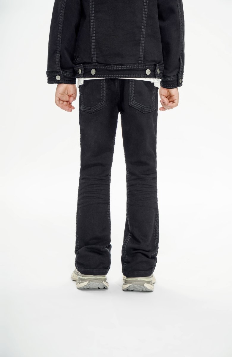 Cody Kids Jet Black Stacked Jeans - Valabasas