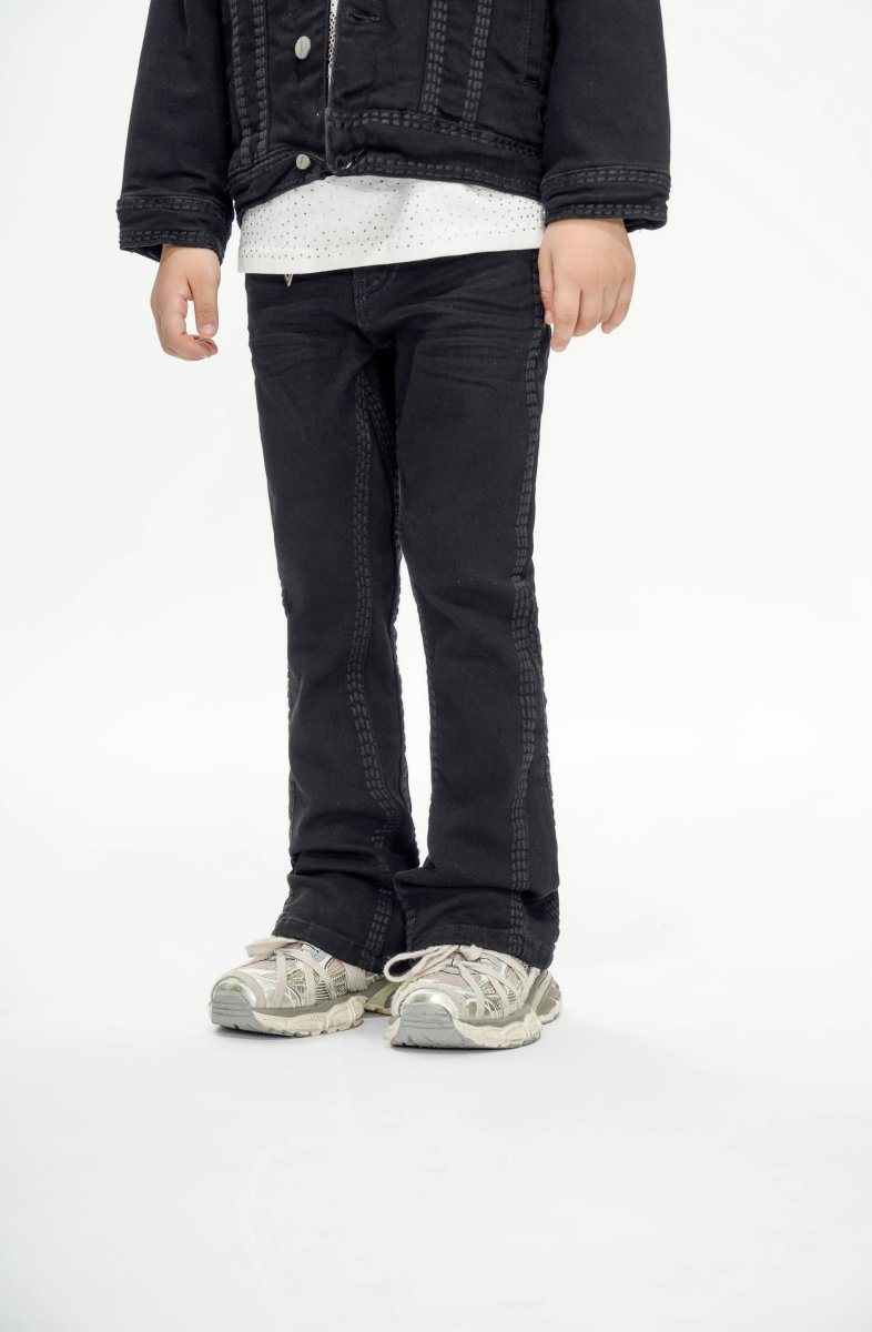 Cody Kids Jet Black Stacked Jeans - Valabasas