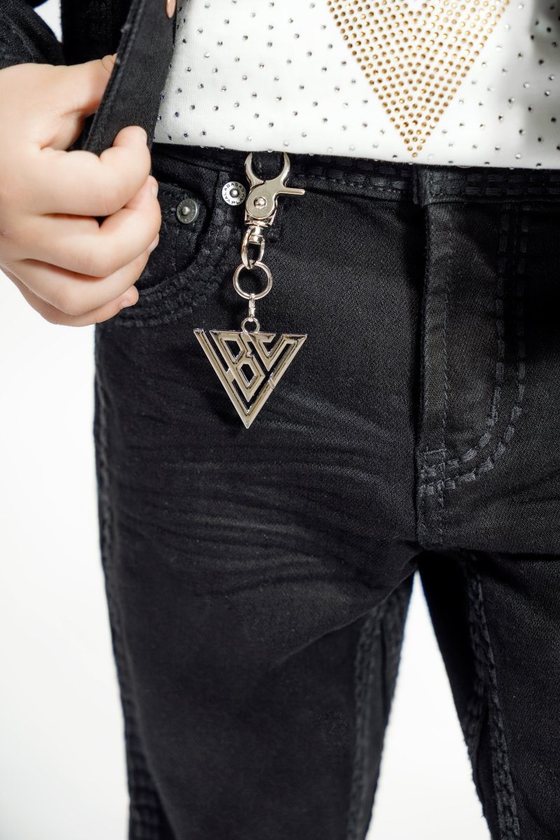 Cody Kids Jet Black Stacked Jeans - Valabasas