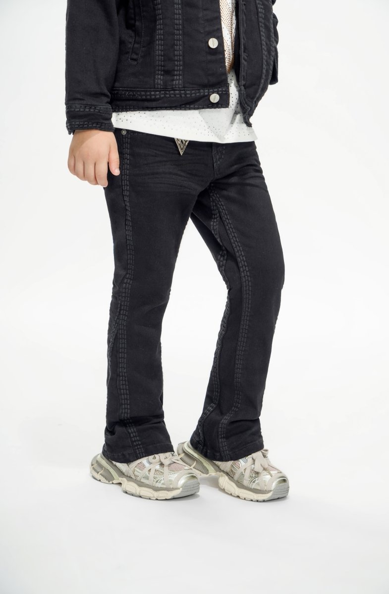 Cody Kids Jet Black Stacked Jeans - Valabasas