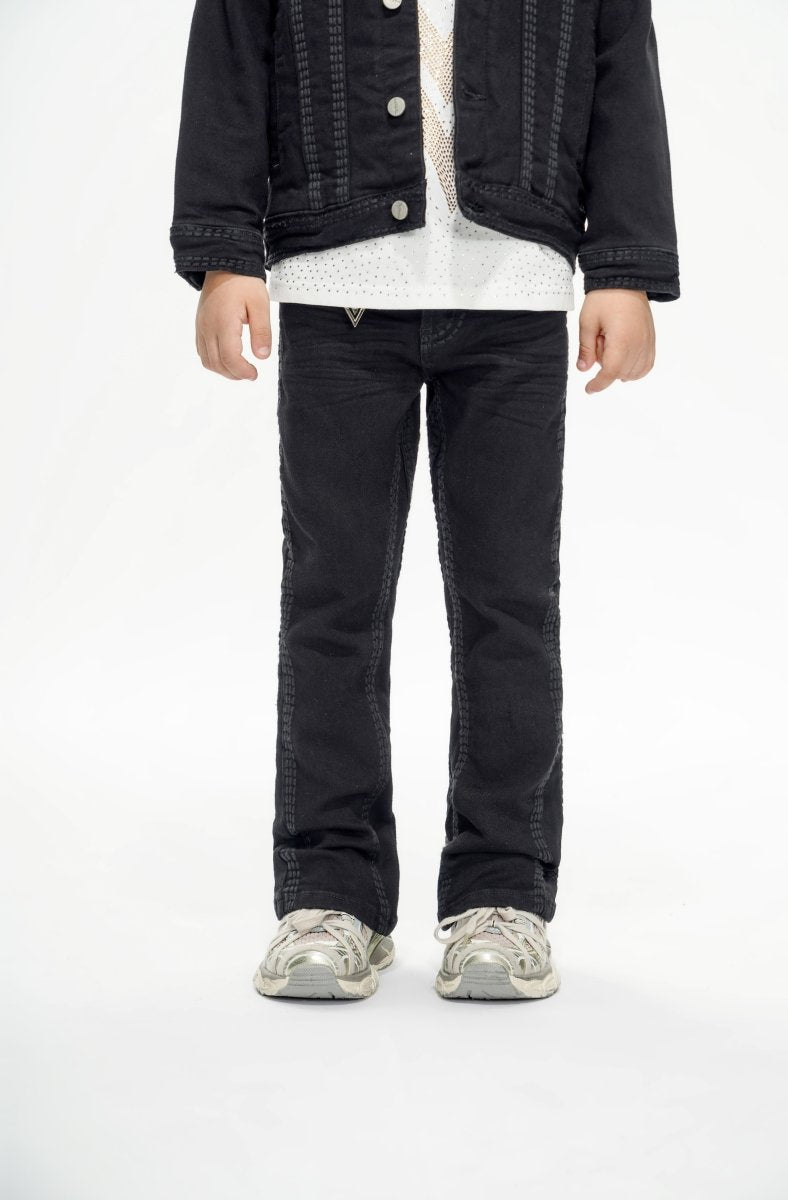 Cody Kids Jet Black Stacked Jeans - Valabasas
