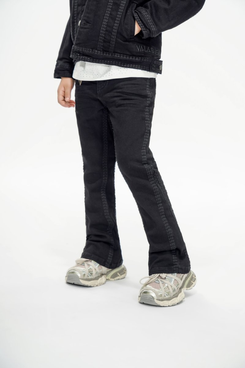 Cody Kids Jet Black Stacked Jeans - Valabasas