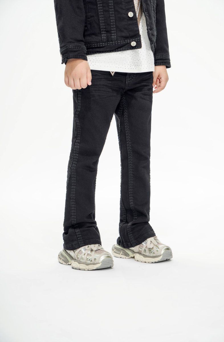 Cody Kids Jet Black Stacked Jeans - Valabasas
