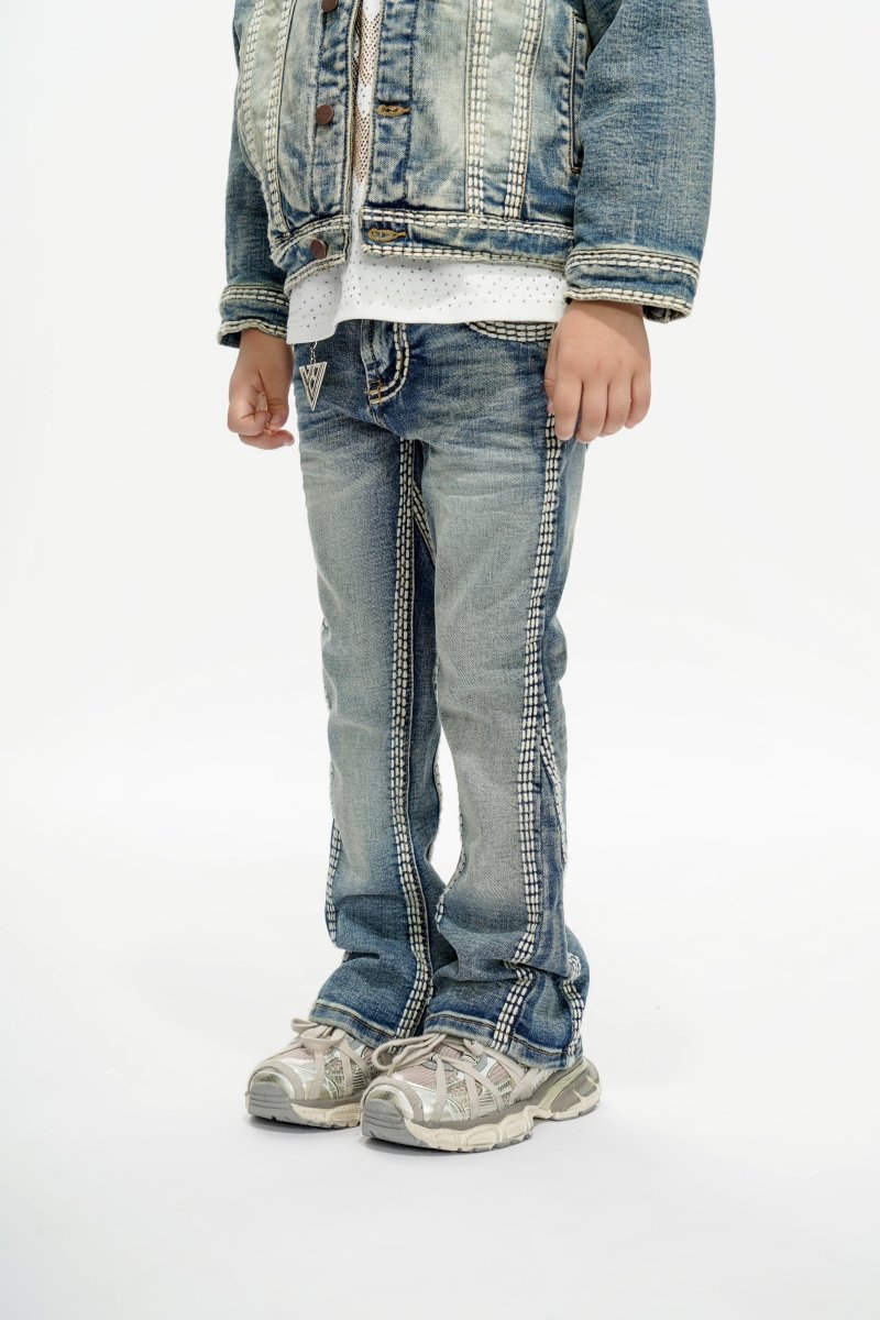 Cody Kids Vintage Blue Stacked Jeans - Valabasas