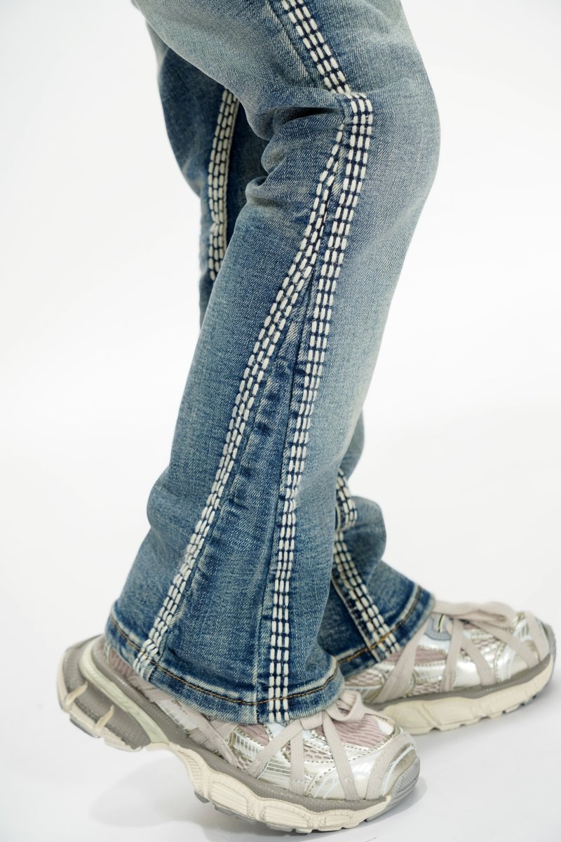 Cody Kids Vintage Blue Stacked Jeans - Valabasas