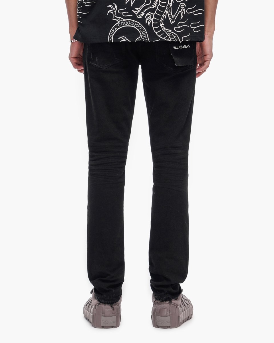 Collage Skinny Denim Jet Black - Valabasas