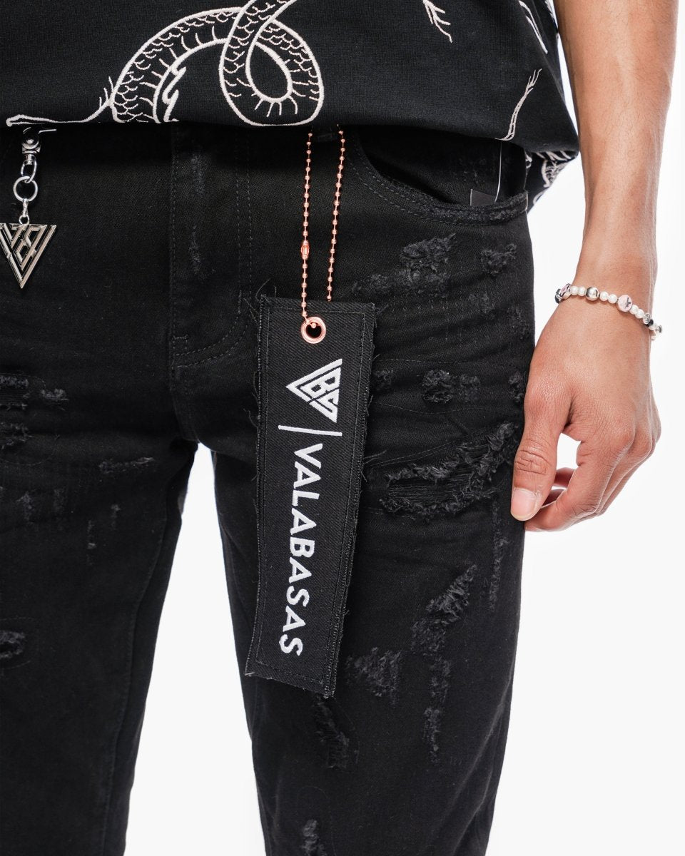 Collage Skinny Denim Jet Black - Valabasas
