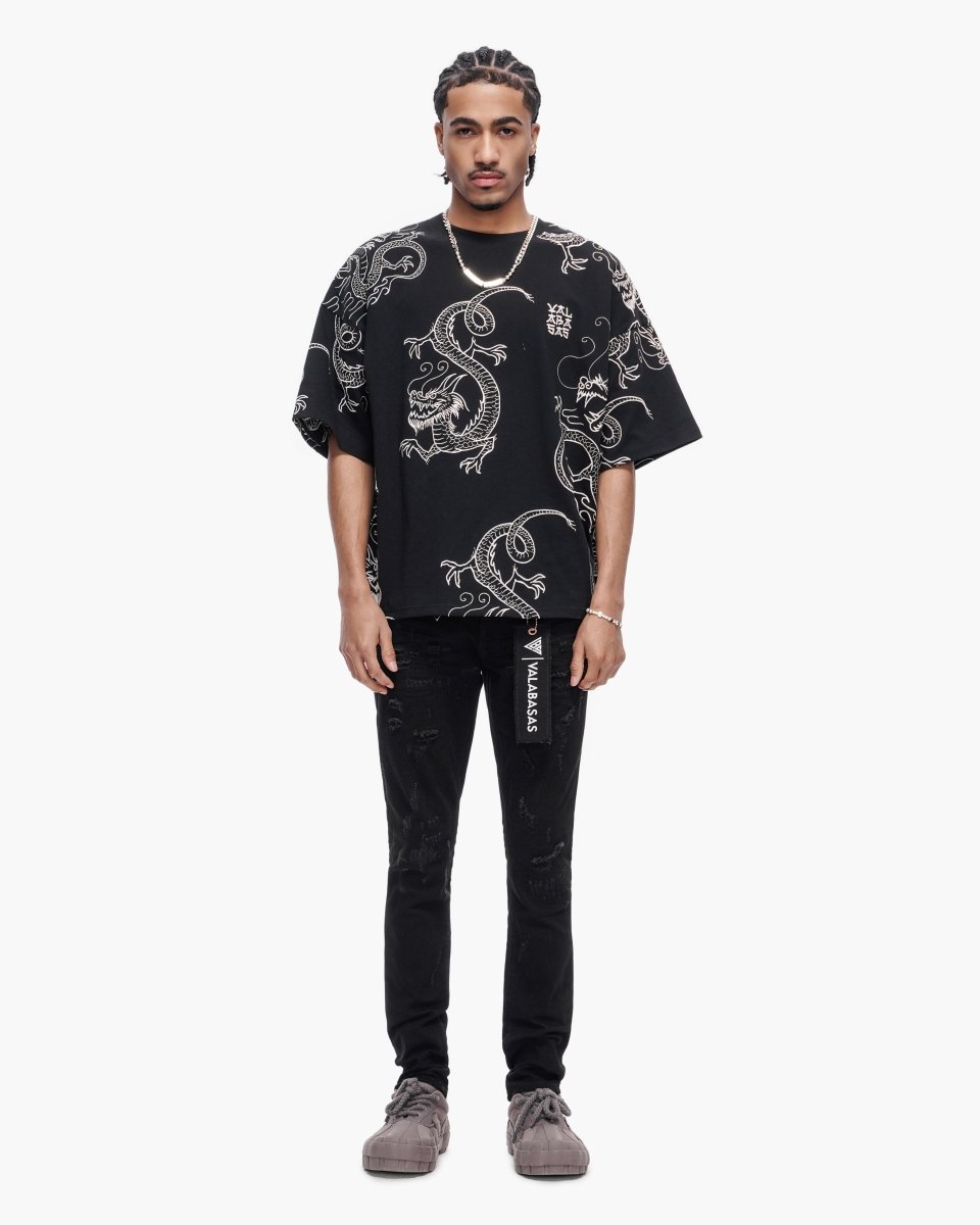 Collage Skinny Denim Jet Black - Valabasas