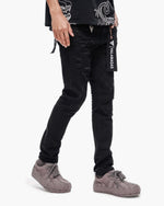 Collage Skinny Denim Jet Black