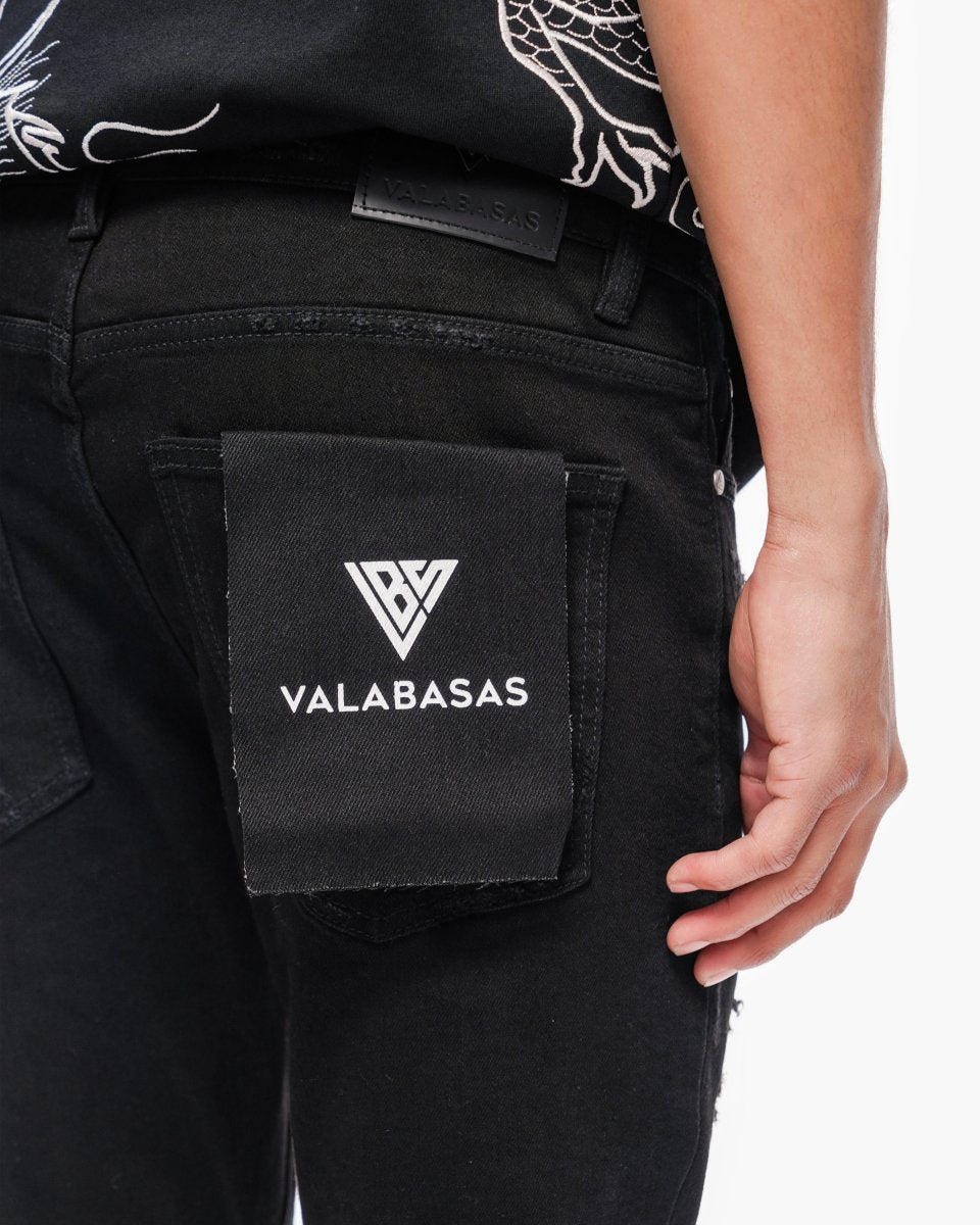 Collage Skinny Denim Jet Black - Valabasas