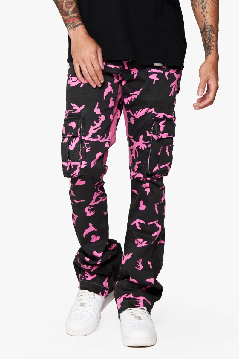 “COMMANDER " ROSE SHADOW STACKED FLARE JEAN