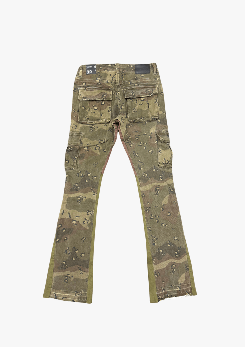 "COMMANDER" STACKED FLARE CROCODILE CAMO