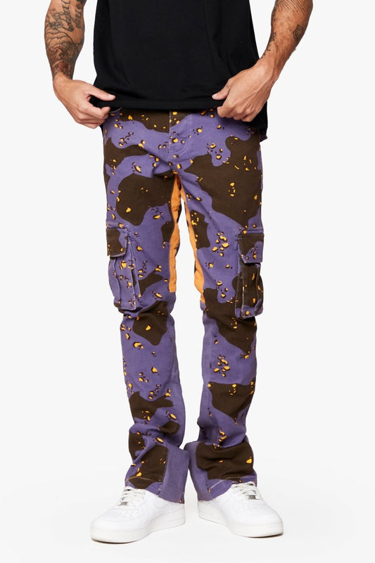 "COMMANDER " STACKED FLARE JEAN AUTUMN HAZE - Valabasas