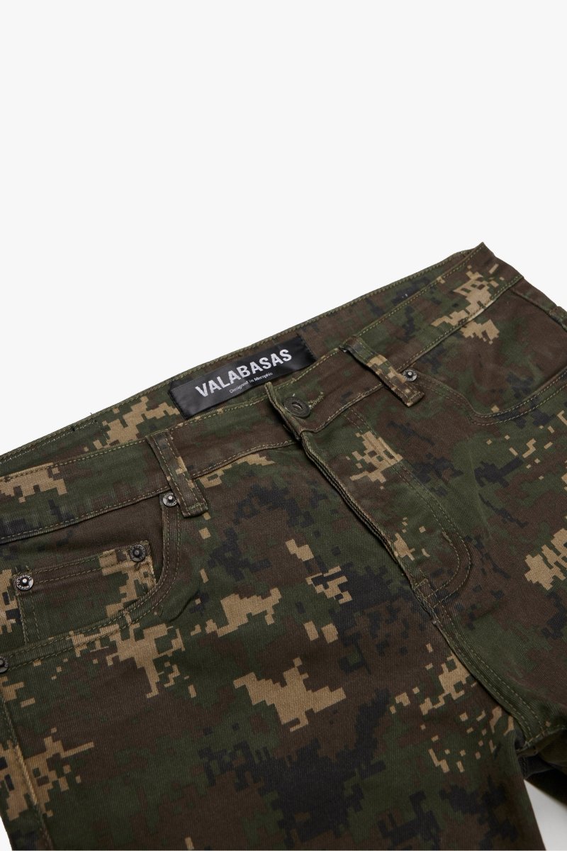 "COMMANDER" STACKED FLARE JEAN KABUL CAMO - Valabasas