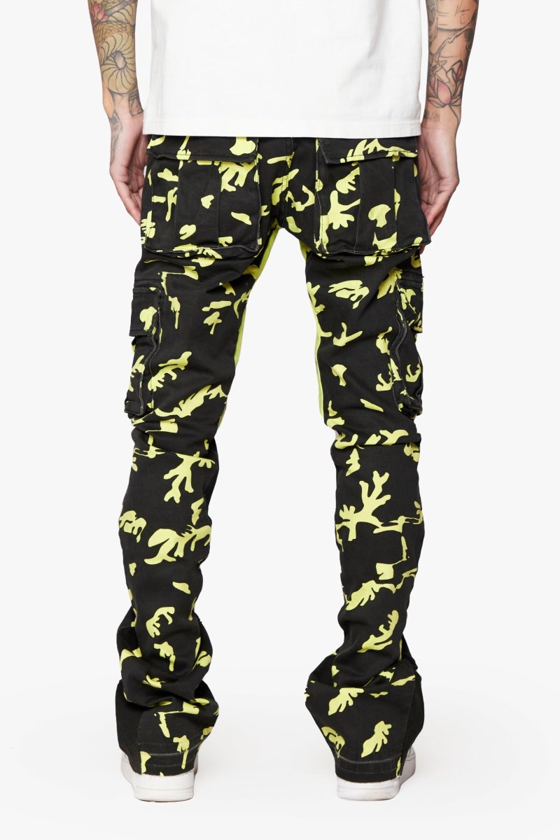 “COMMANDER " STACKED FLARE JEAN NEON SHADOW - Valabasas