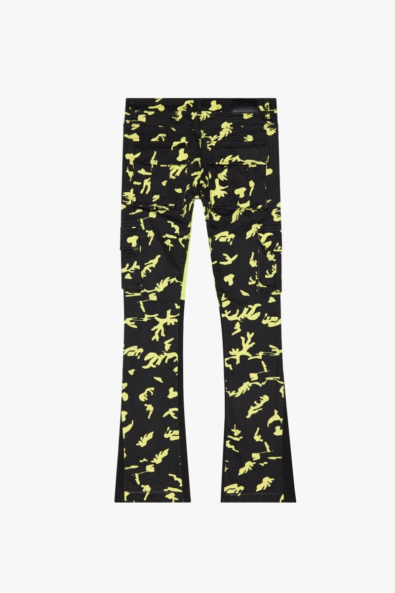 “COMMANDER " STACKED FLARE JEAN NEON SHADOW - Valabasas