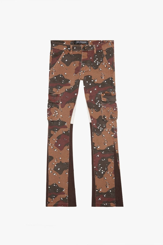 "COMMANDER" STACKED FLARE JEAN TAIGA CAMO - Valabasas