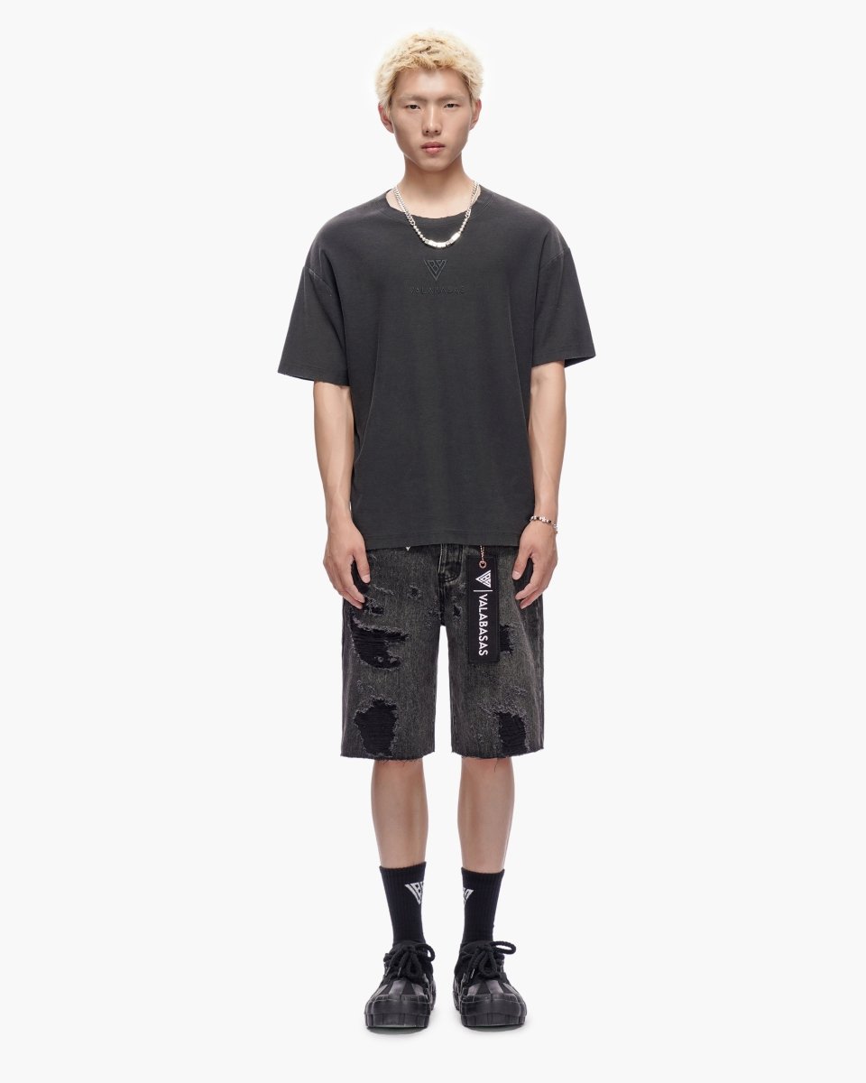 Compass Shorts Grey Wash - Valabasas