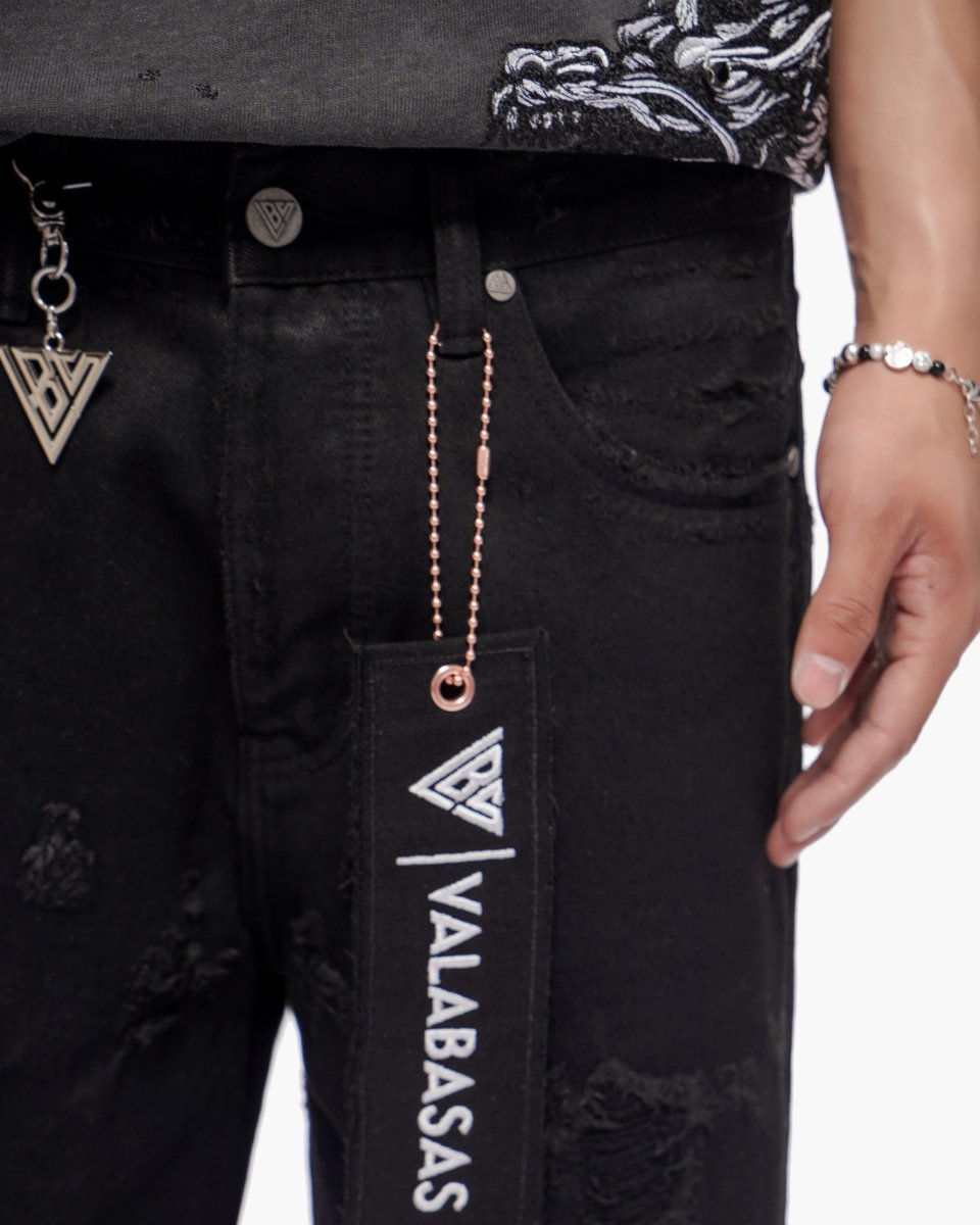 Compass Shorts Jet Black - Valabasas