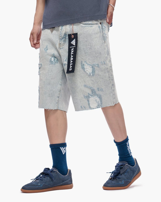 Compass Shorts Light Blue Wash - Valabasas