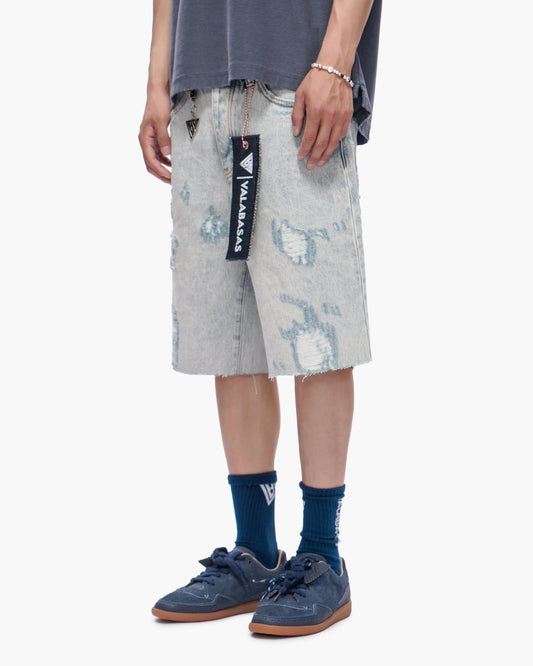 Compass Shorts Light Blue Wash - Valabasas