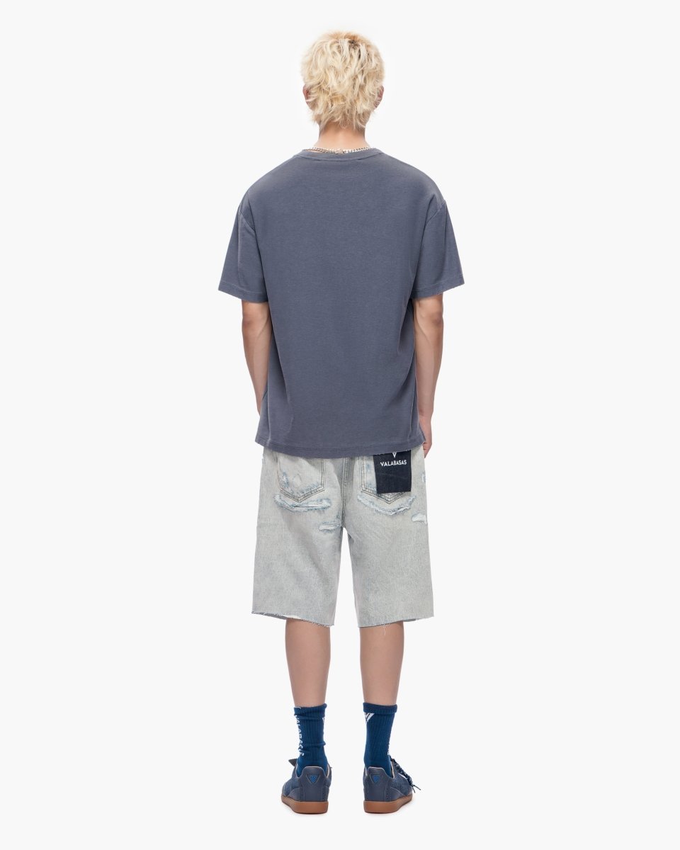 Compass Shorts Light Blue Wash - Valabasas