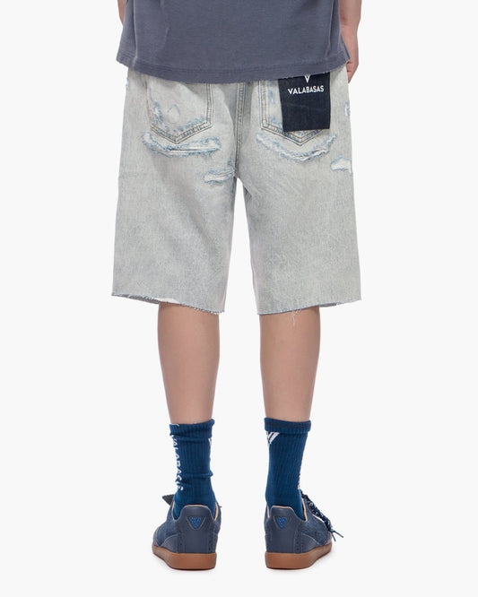 Compass Shorts Light Blue Wash - Valabasas