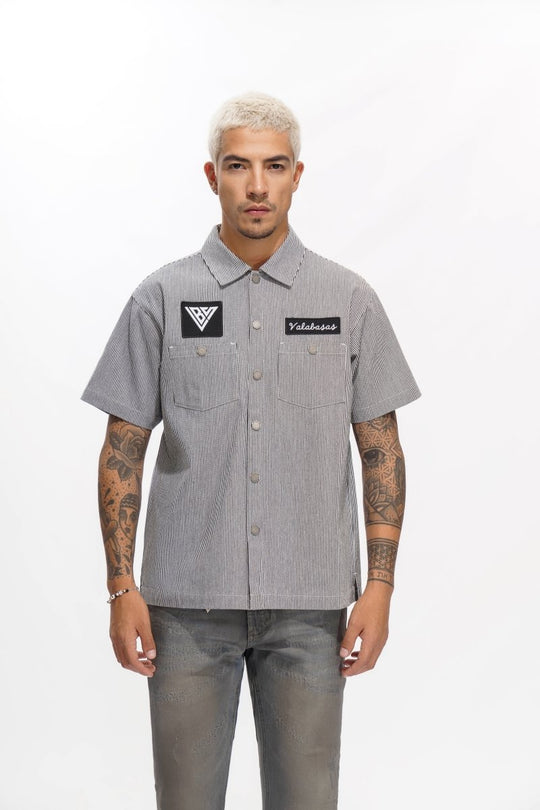 Conductor Black Button Down - Valabasas