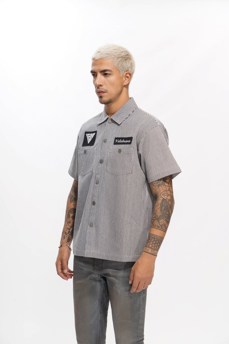 Conductor Black Button Down - Valabasas
