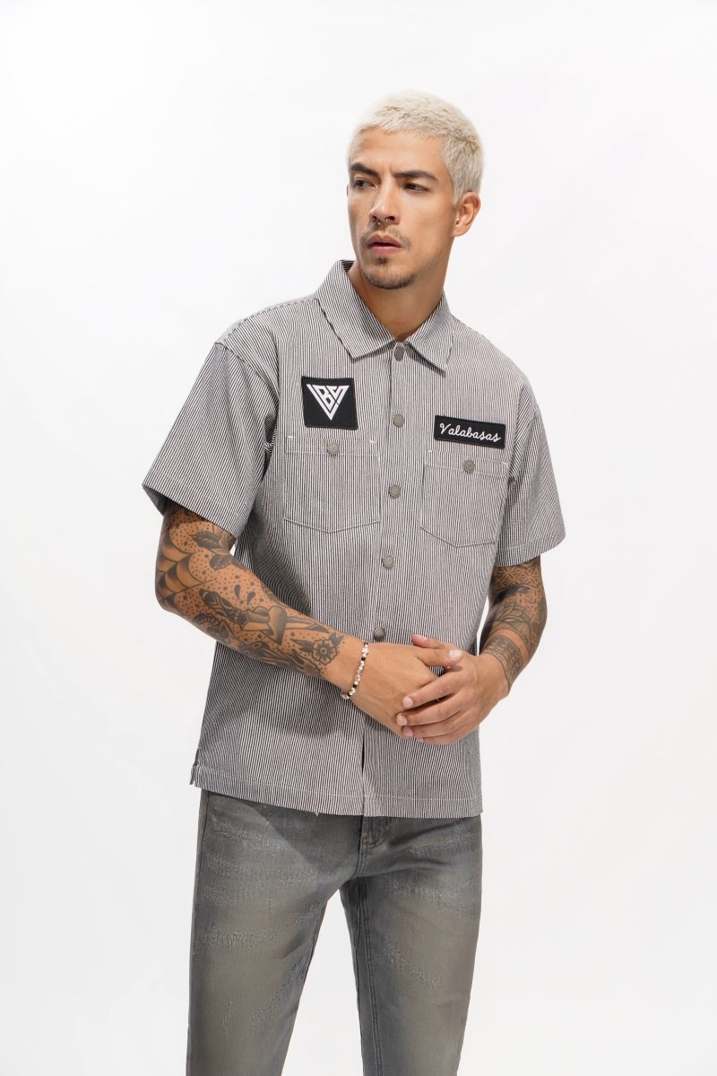Conductor Black Button Down - Valabasas