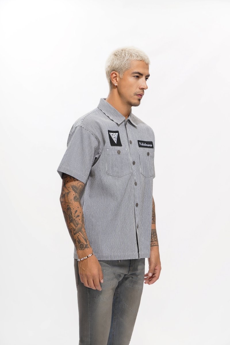 Conductor Black Button Down - Valabasas