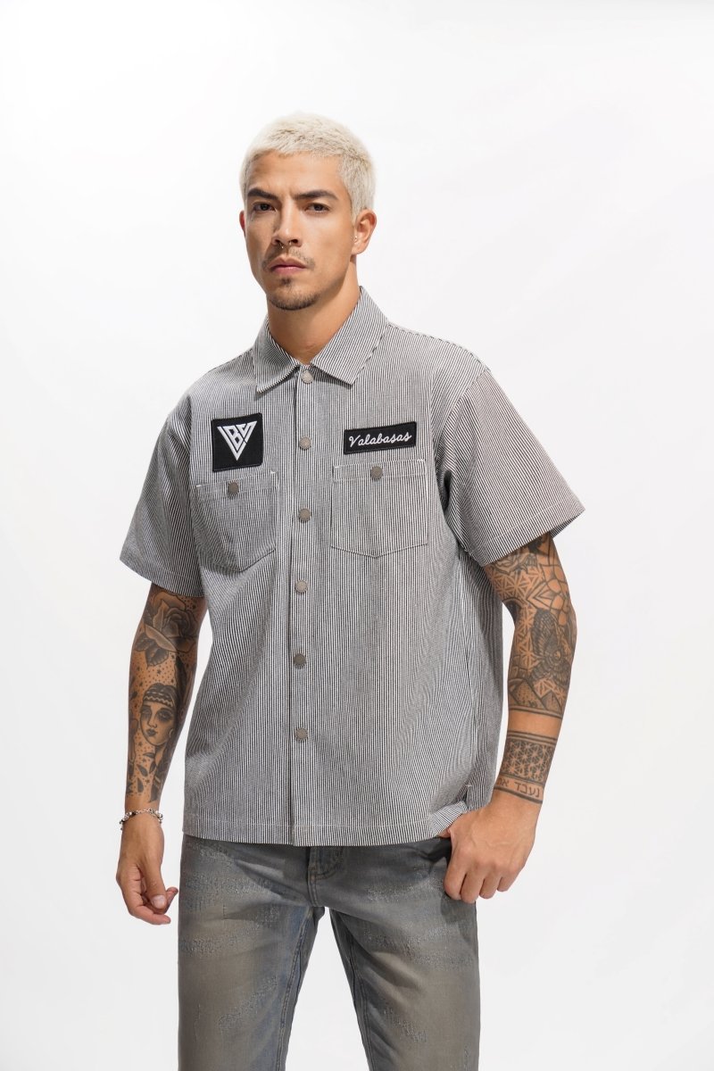 Conductor Black Button Down - Valabasas