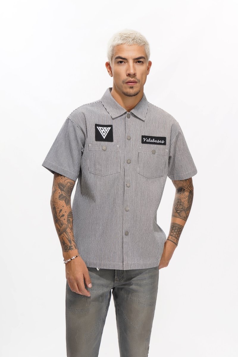 Conductor Black Button Down - Valabasas