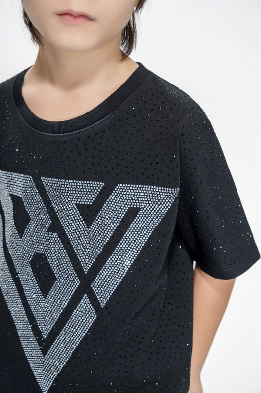 Constellation Kids Black Silver Tee - Valabasas