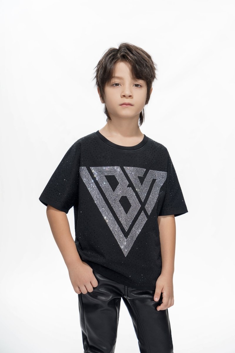 Constellation Kids Black Silver Tee