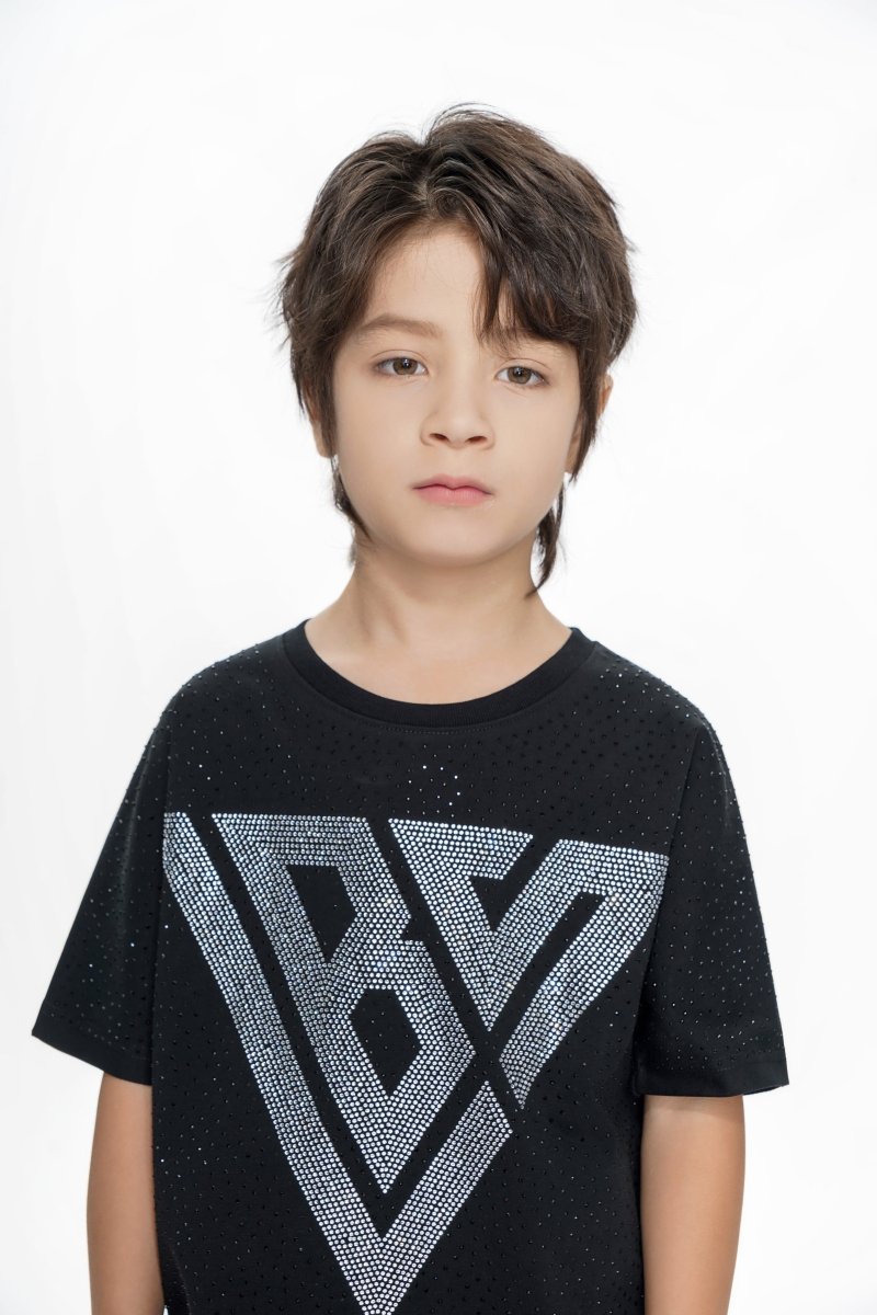 Constellation Kids Black Silver Tee - Valabasas