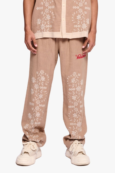 Corso Linen Straight Pants Brown – Valabasas