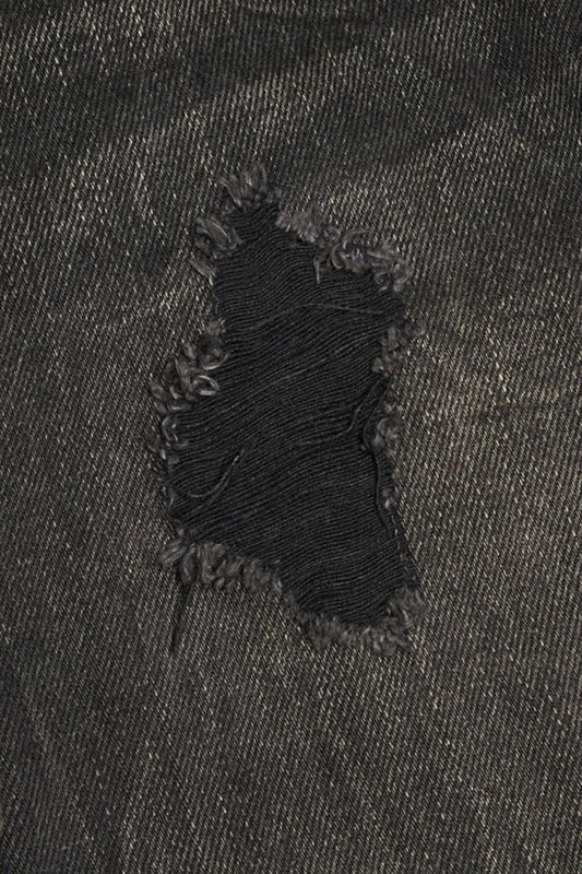 "CUTLASS" DENIM CARGO SHORTS BLACK WASH - Valabasas