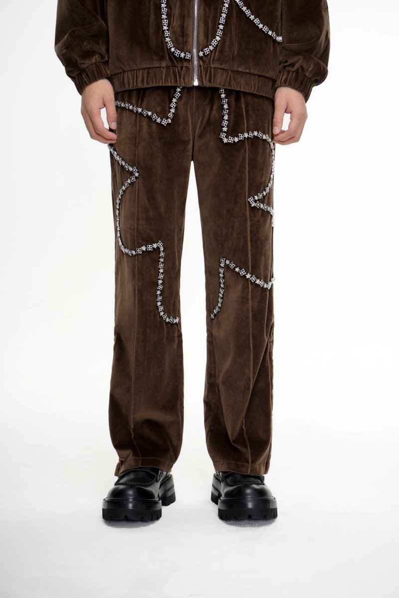 Dahlia Velvet Pants Brown - Valabasas