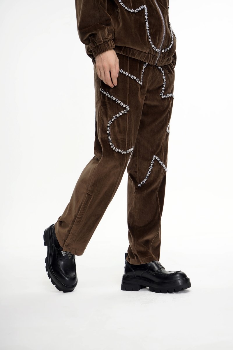 Dahlia Velvet Pants Brown - Valabasas