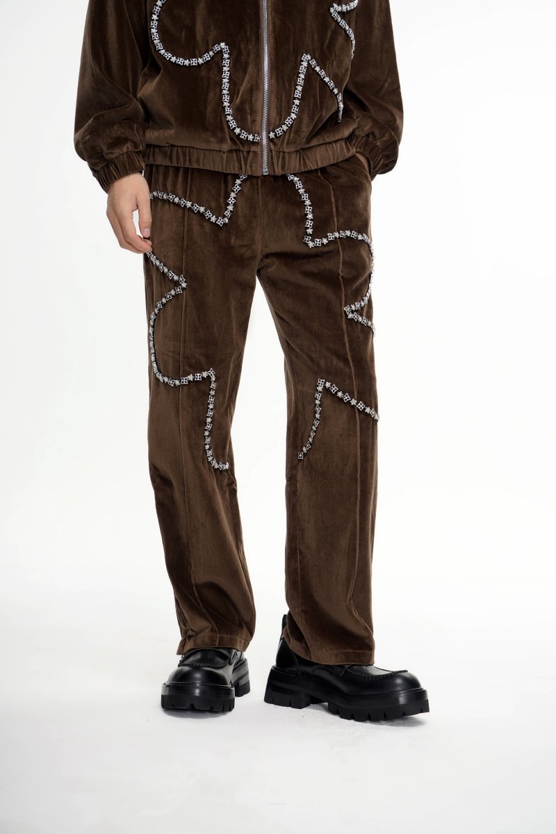 Dahlia Velvet Pants Brown - Valabasas