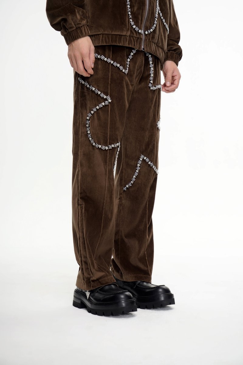 Dahlia Velvet Pants Brown - Valabasas