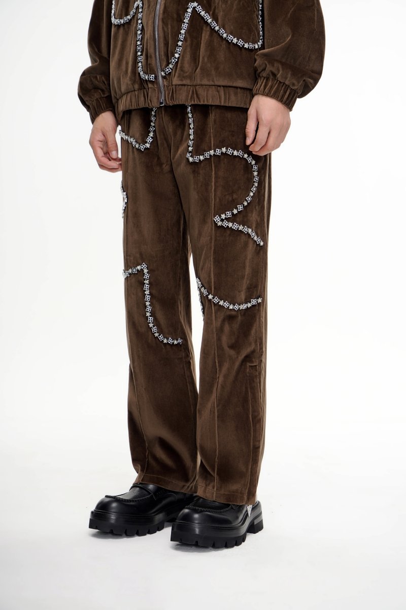 Dahlia Velvet Pants Brown - Valabasas