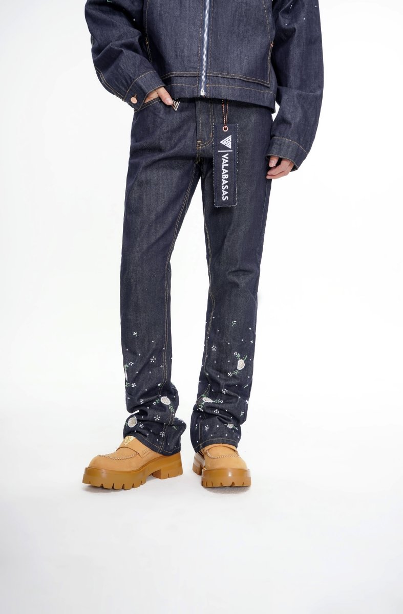 パンツ Valabasas Dandelion Denim Blue Stacked Jean – Valabasas