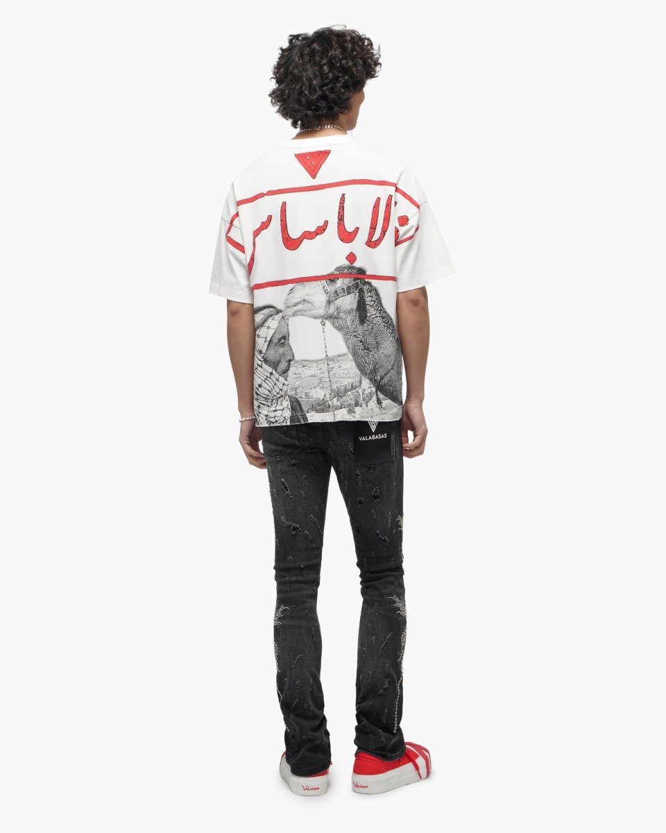 Davenport Black Wash Stacked Jeans - Valabasas