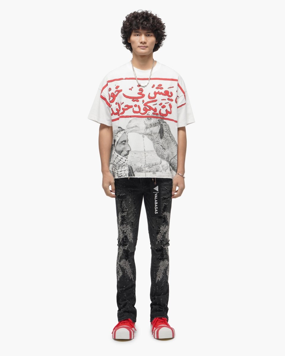 Davenport Black Wash Stacked Jeans - Valabasas