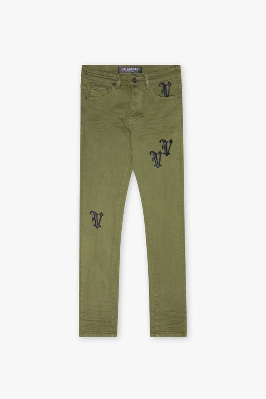 "DAYLIGHT " SKINNY JEAN GREEN - Valabasas