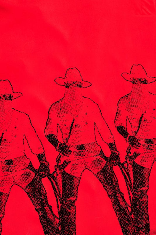 "DEATH VALLEY" BUTTON DOWN RED - Valabasas