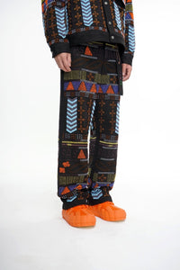 Dedication Black Multi Hand Beaded Pants - Valabasas