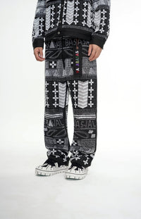Dedication Grey Multi Hand Beaded Pants - Valabasas